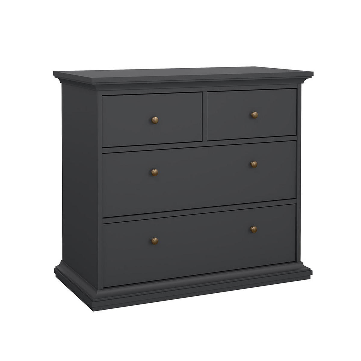 KOMMODE Schwarz - Schwarz, Holzwerkstoff (96/87/48cm) - ebuy24