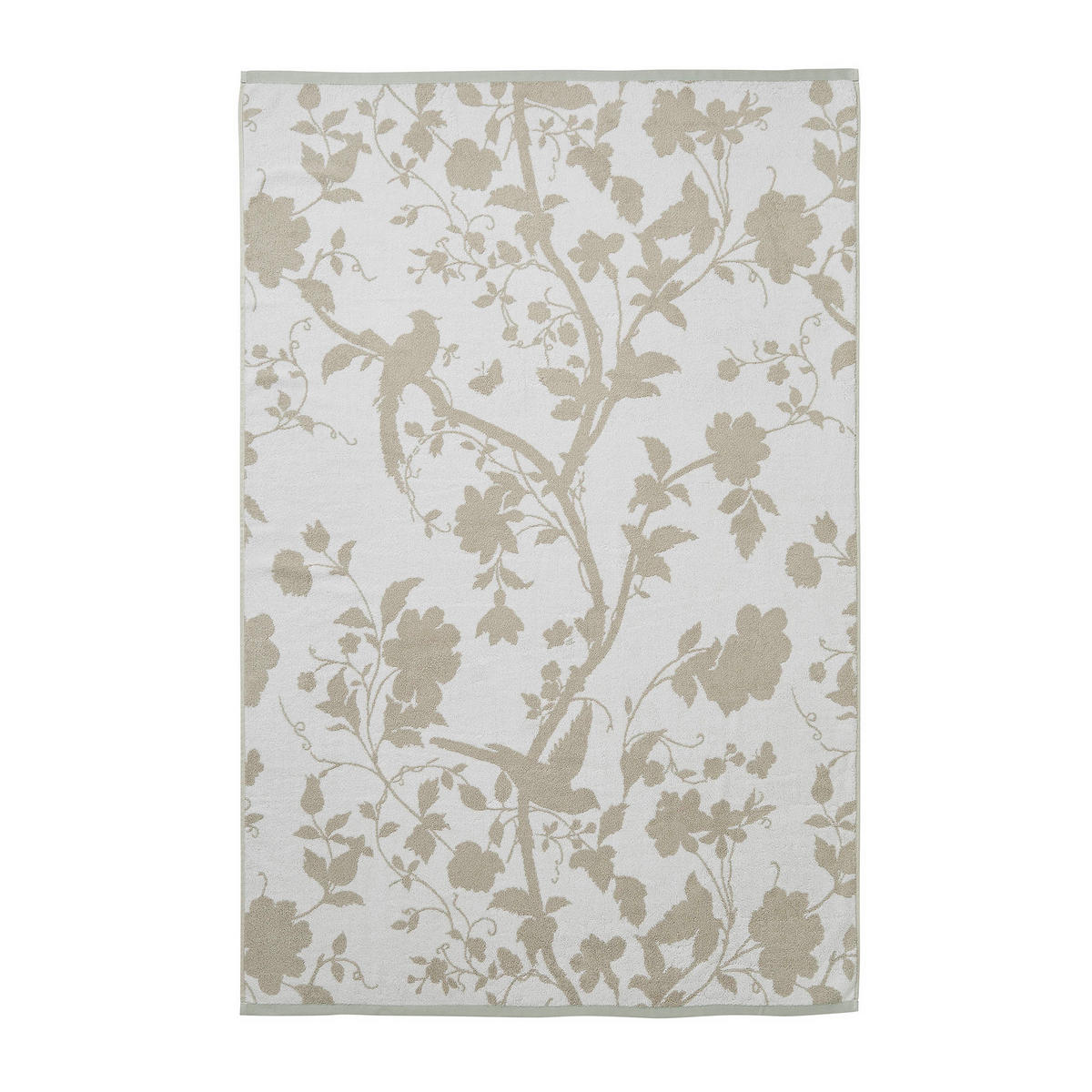 BADETUCH Oriental Garden Taubengrau - Beige/Weiß, Textil (150/100cm) - LAURA ASHLEY