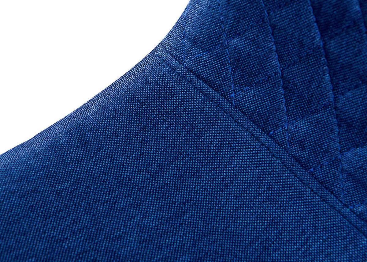 STUHL 4er Set Stoff Blau - Blau/Schwarz, Textil/Metall (44/88/54cm) - CLP