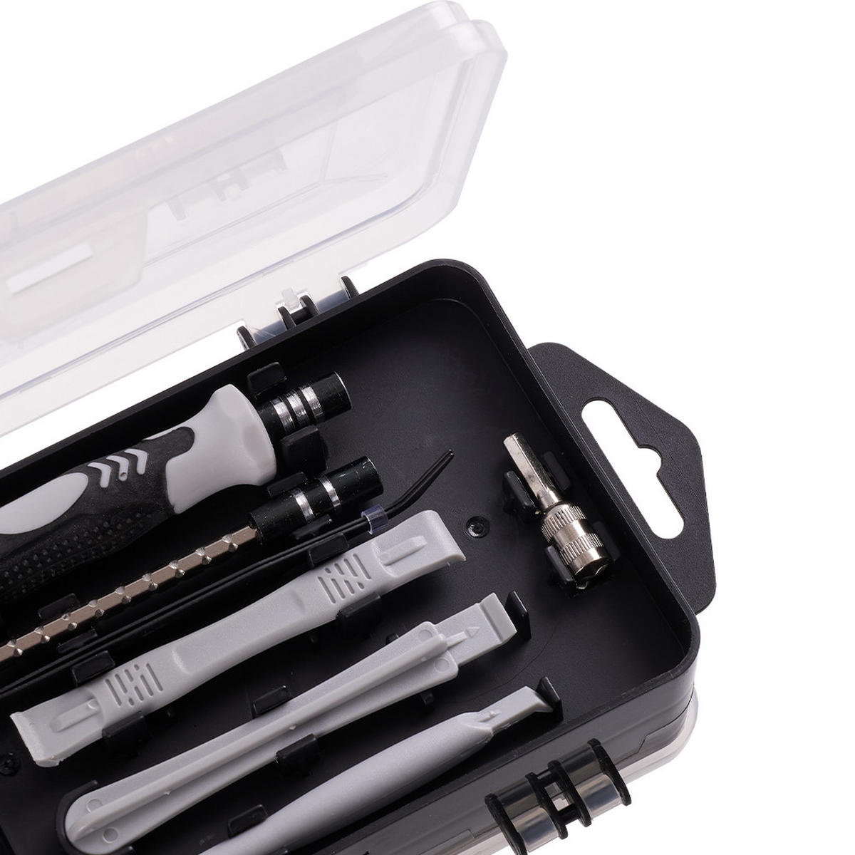 SCHRAUBENDREHER-SET 115-in-1 multifunktionales für Feinmechaniker in Grau - Schwarz, Metall (10.5/17.8/5.1cm) - Livingandhome