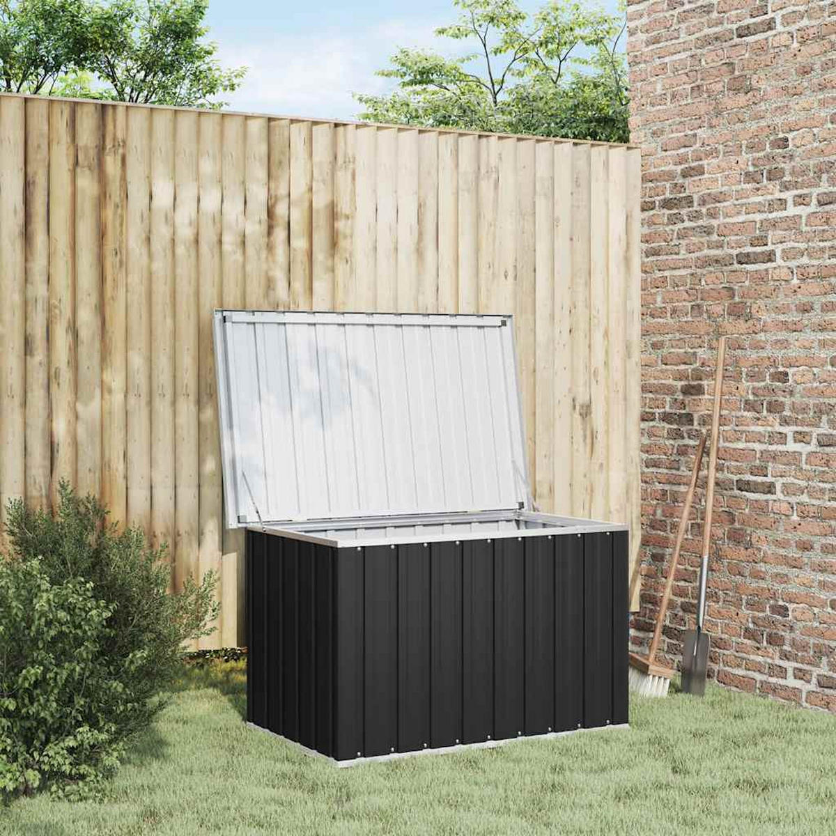GARTENBOX Anthrazit 109x67x65 cm - Anthrazit, Metall (109/65/67cm) - furnicato