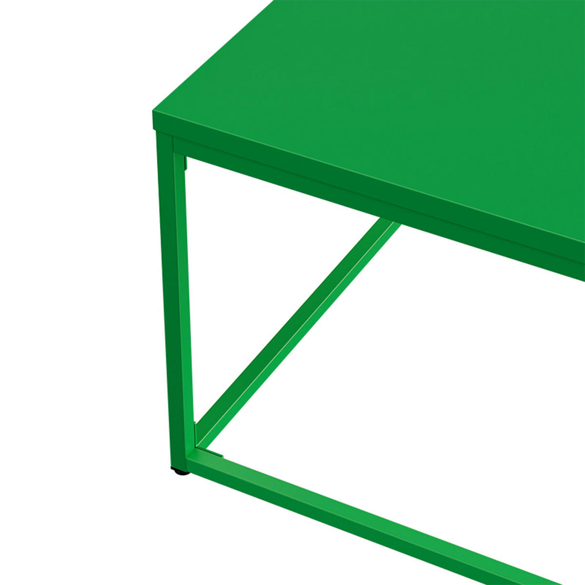 COUCHTISCH 120 cm, Grün - Grün, Metall (90/90/35cm) - Oviala