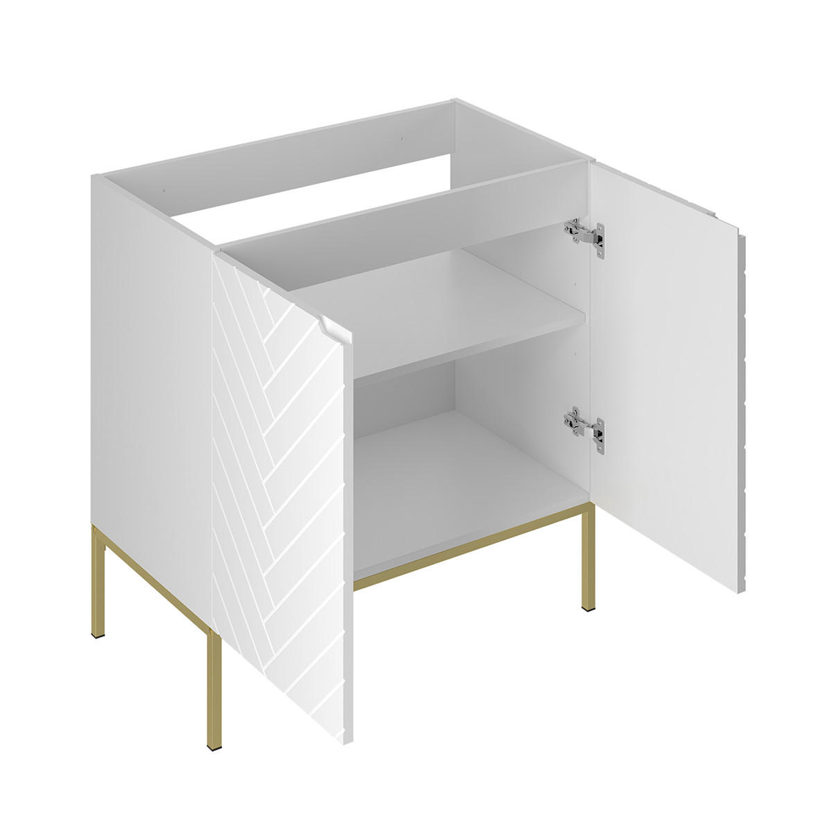 WASCHTISCHUNTERSCHRANK 80cm Daria Weiß - Weiß, Holzwerkstoff (80/82/45.8cm) - Petits-meubles