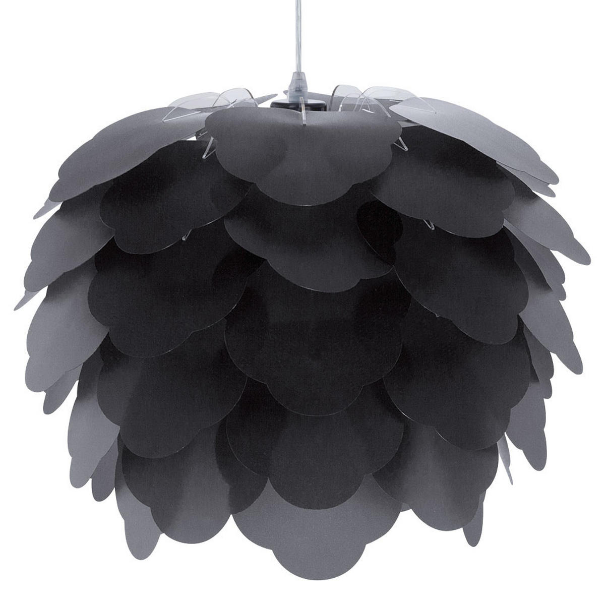 HÄNGELEUCHTE Stahl Anthrazit Blätter Design - Anthrazit, Metall (42/42/110cm)