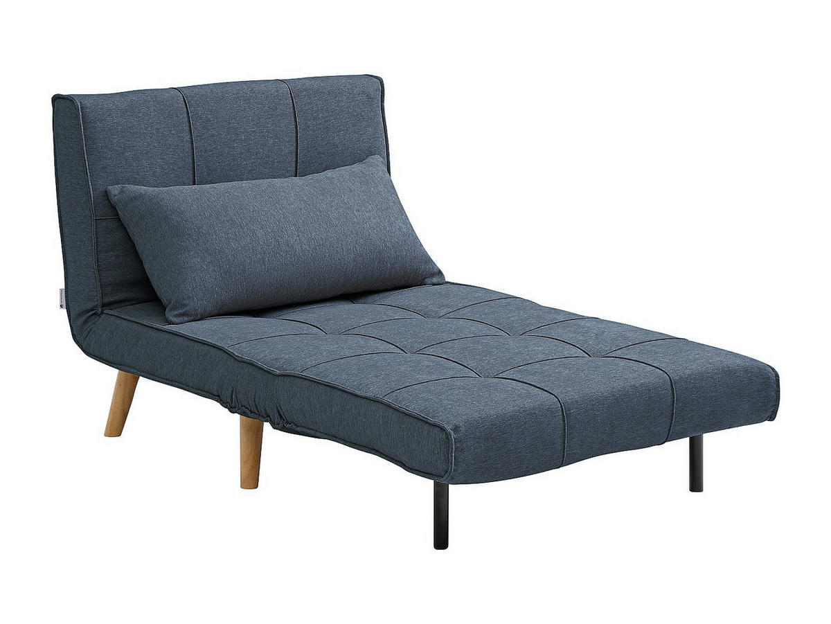 SCHLAFSESSEL - 1 Person - stoff - blau Chila - Blau, Textil (90/83/82cm) - Vente-Unique