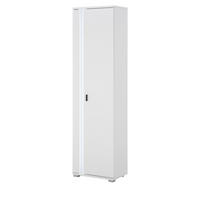STAURAUMSCHRANK weiß matt, Mehrzweckschrank inklusive Frontbeleuchtung 55 x 200 cm - Weiß, Holzwerkstoff (55/200/35cm) - Furn.Design