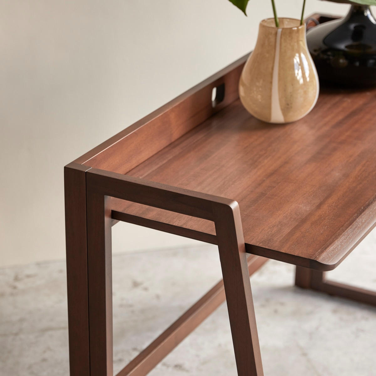 SCHREIBTISCH Philip Braun aus Teak - Braun, Holz (53/120/82cm) - Tikamoon