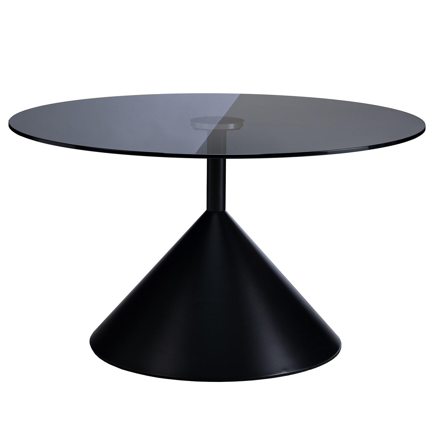 COUCHTISCH - Rund - Glas / Metall - Grau / Schwarz - Schwarz/Grau, Glas/Metall (80/80/45cm) - home24