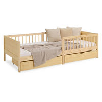 KINDERBETT Natur 90/200 2 Bettkästen Rausfallschutz - Naturfarben, Holz (90/200cm) - Homestyle4u