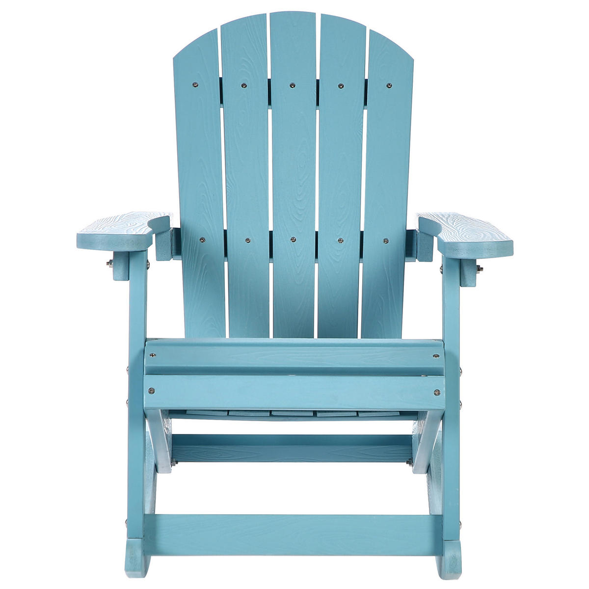 GARTEN-SCHAUKELSTUHL Blau Adirondack - Blau, Kunststoff (52/67/68cm) - Beliani
