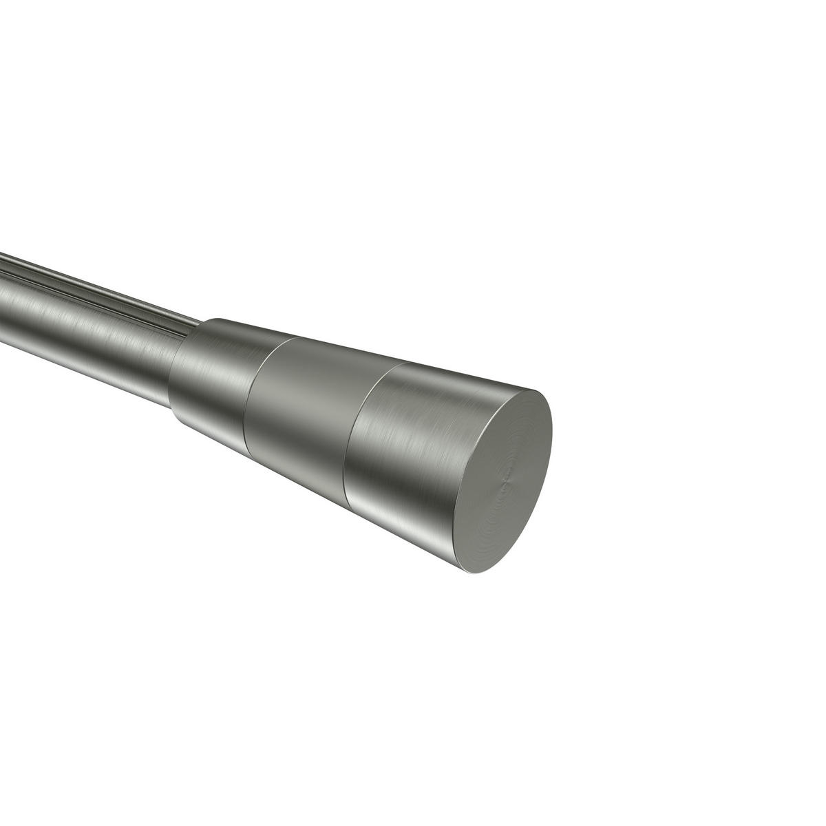 ENDSTÜCKE FÜR GARDINENSTANGEN 20 mm Ø, Tanara Edelstahl-Optik/Satin-Silber, Packung 2 Stück - Edelstahlfarben/Silberfarben, Metall (6.5/3.2/3.2cm) - INTERDECO