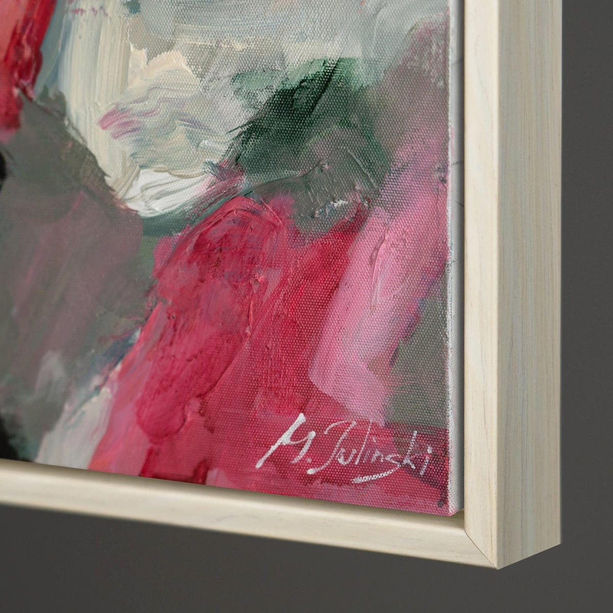 GEMÄLDE Abstrakte Silhouette Schattenfugenrahmen Beige 60x40 cm - Beige, Holz (60/40cm) - YS-art gallery