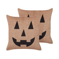 DEKOKISSEN 2er-Set Beige 45/45 cm Sebes - Beige, Textil (45/45cm) - Beliani