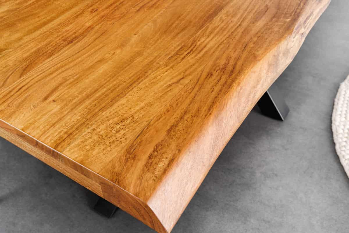 ESSTISCH MAMMUT Akazie 200cm - Schwarz/Braun, Holz/Metall (100/200/77cm) - riess-ambiente