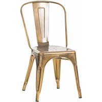 BESUCHERSTUHL Metall Gold - Goldfarben, Metall (44/89/48cm) - CLP