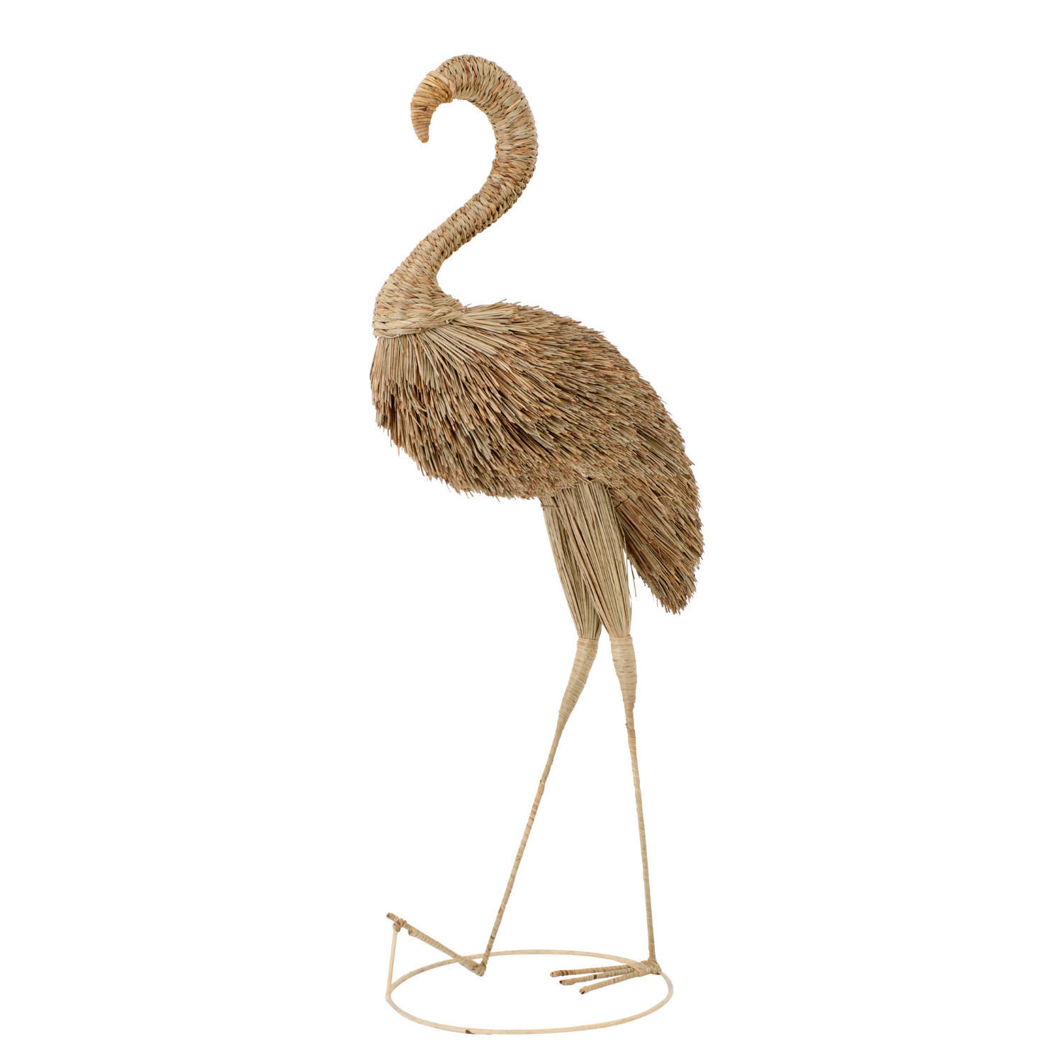 FIGUR FLAMINGO - Naturfarben, Naturmaterialien (40/125/50cm) - J-Line