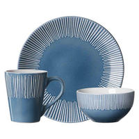 FRÜHSTÜCKS-SET Banda Blau 18er Set - Blau, Keramik (2/2/2cm) - Ritzenhoff Breker