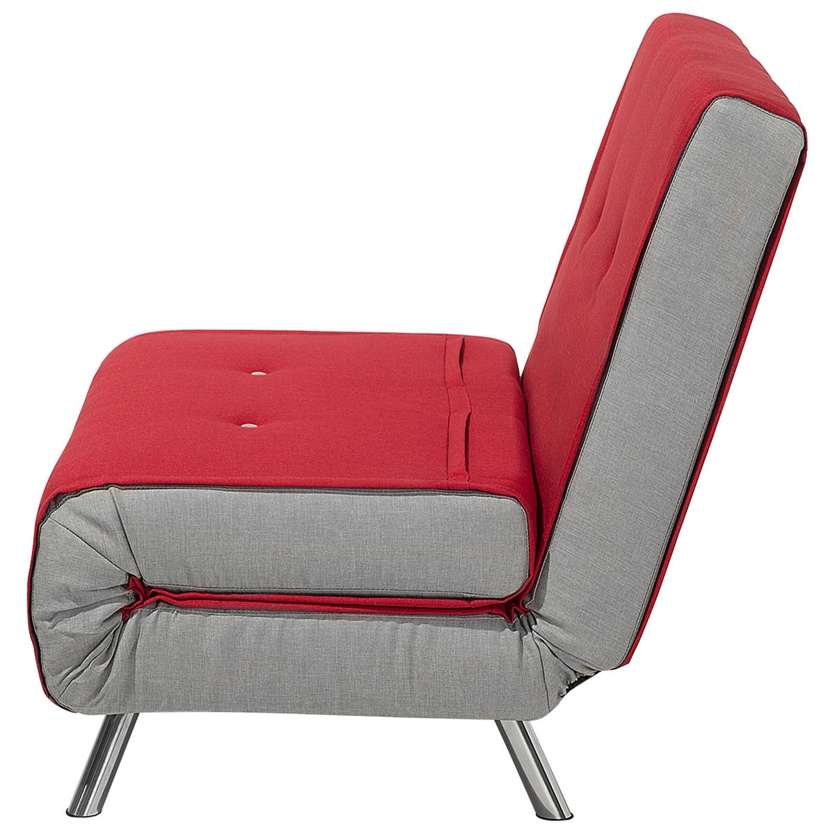 1-SITZER-SCHLAFSOFA Polyester Rot Farris - Rot, Textil (100/89/191cm) - Beliani