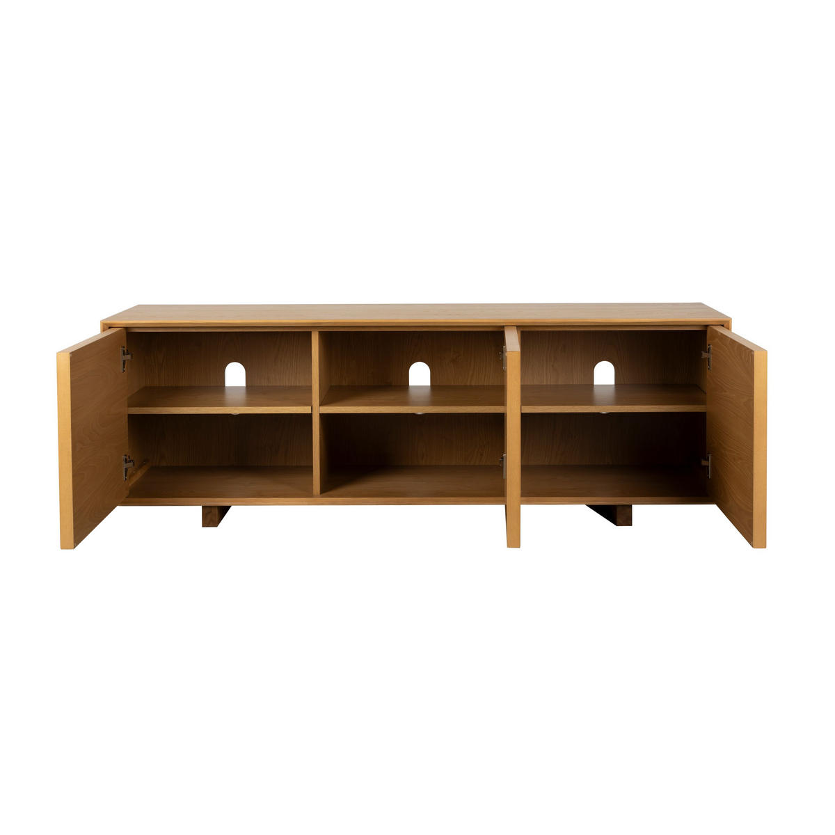 LOWBOARD Raster Niedrig Natur - Naturfarben, Holzwerkstoff (160/54/42cm) - Zuiver