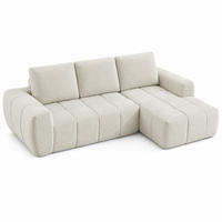 ECKSOFA Cord Beige - Beige, Textil (255/162cm) - WISHDOR