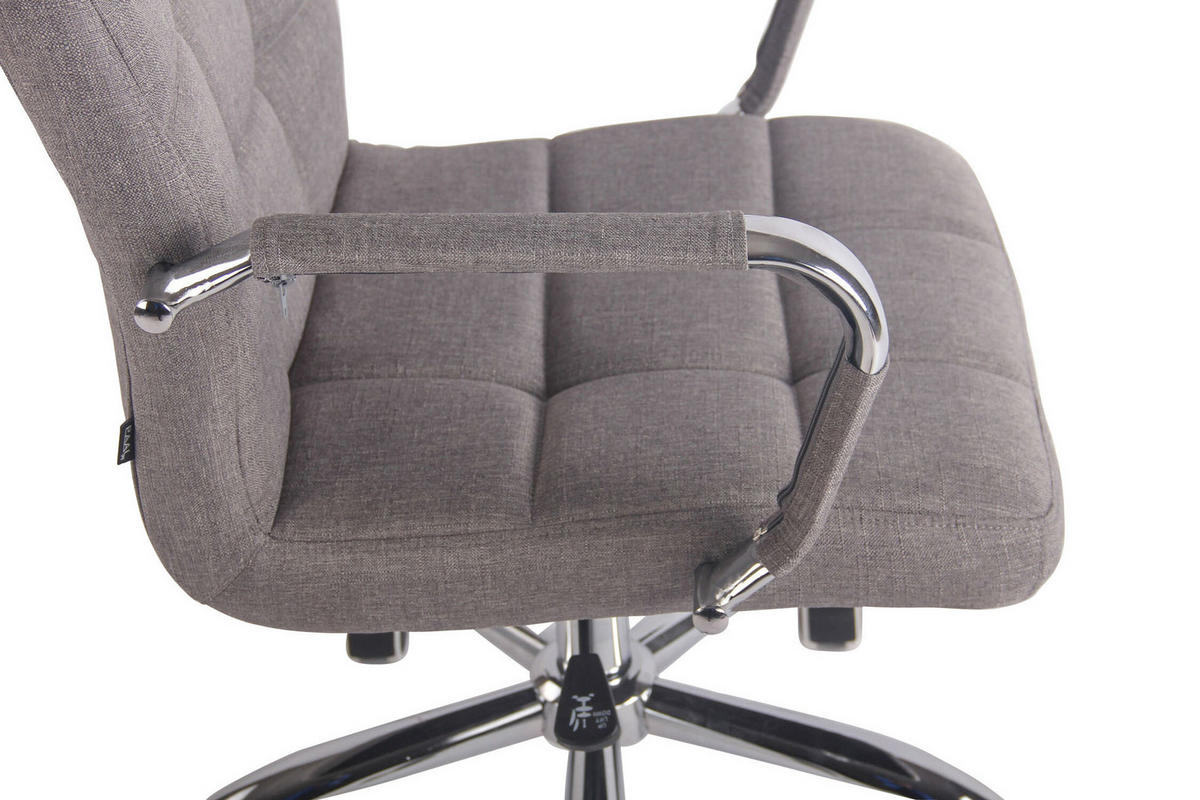 BÜROSTUHL Deal, Stoff Grau - Grau, Textil/Metall (56/104/62cm) - TPFLiving