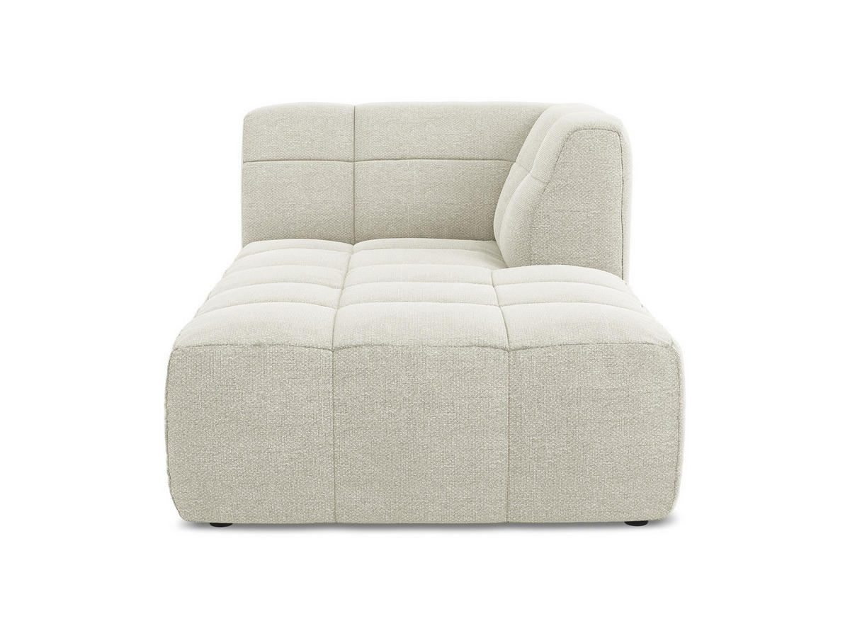 SOFAELEMENT Rechts Bouclé Stoff Beige - Sandfarben/Schwarz, Holzwerkstoff/Kunststoff (101/77/175cm) - Makamii