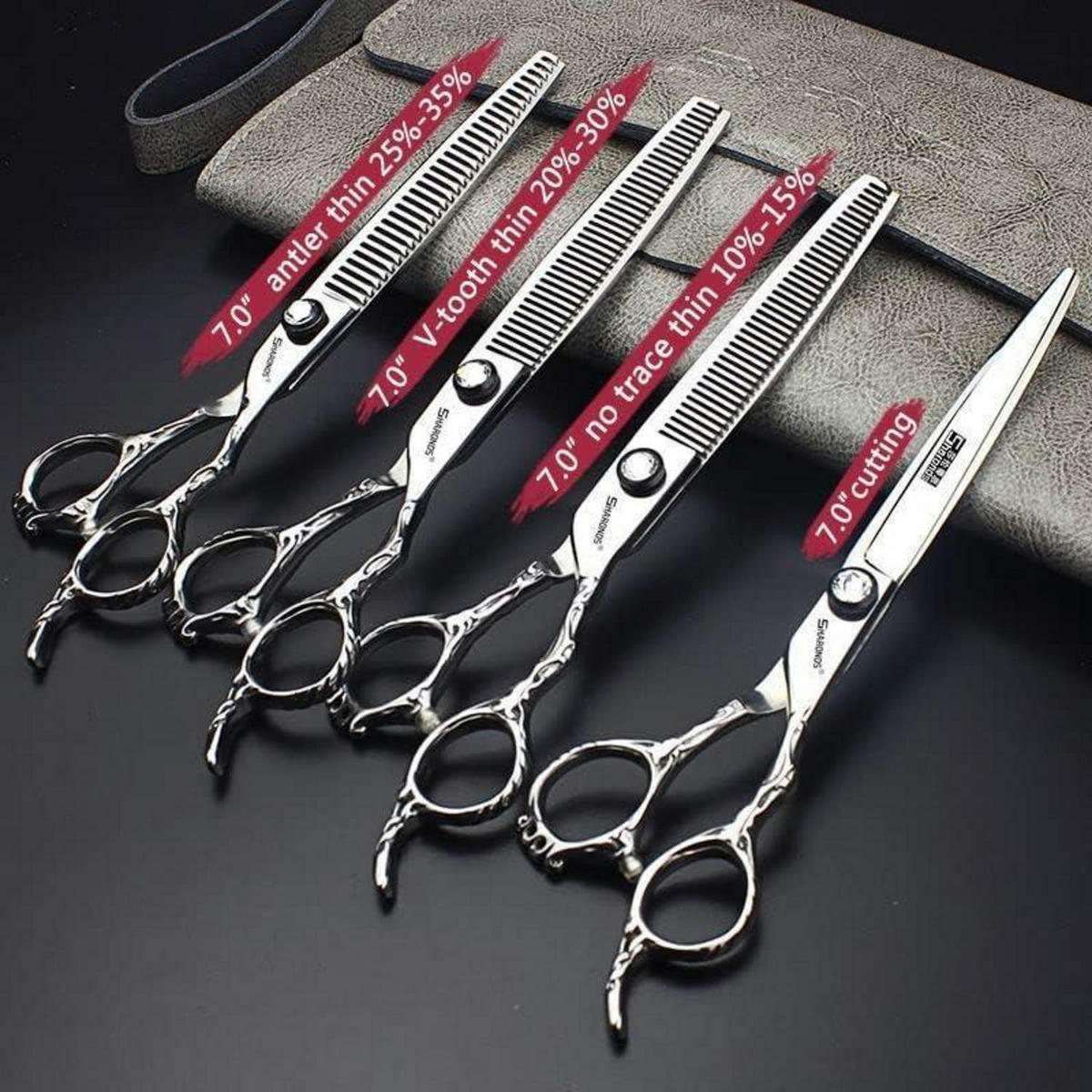 HAARSCHNEIDER-SET 7 Zoll 4-teilig - Silberfarben, Metall (6/1/17.8cm)