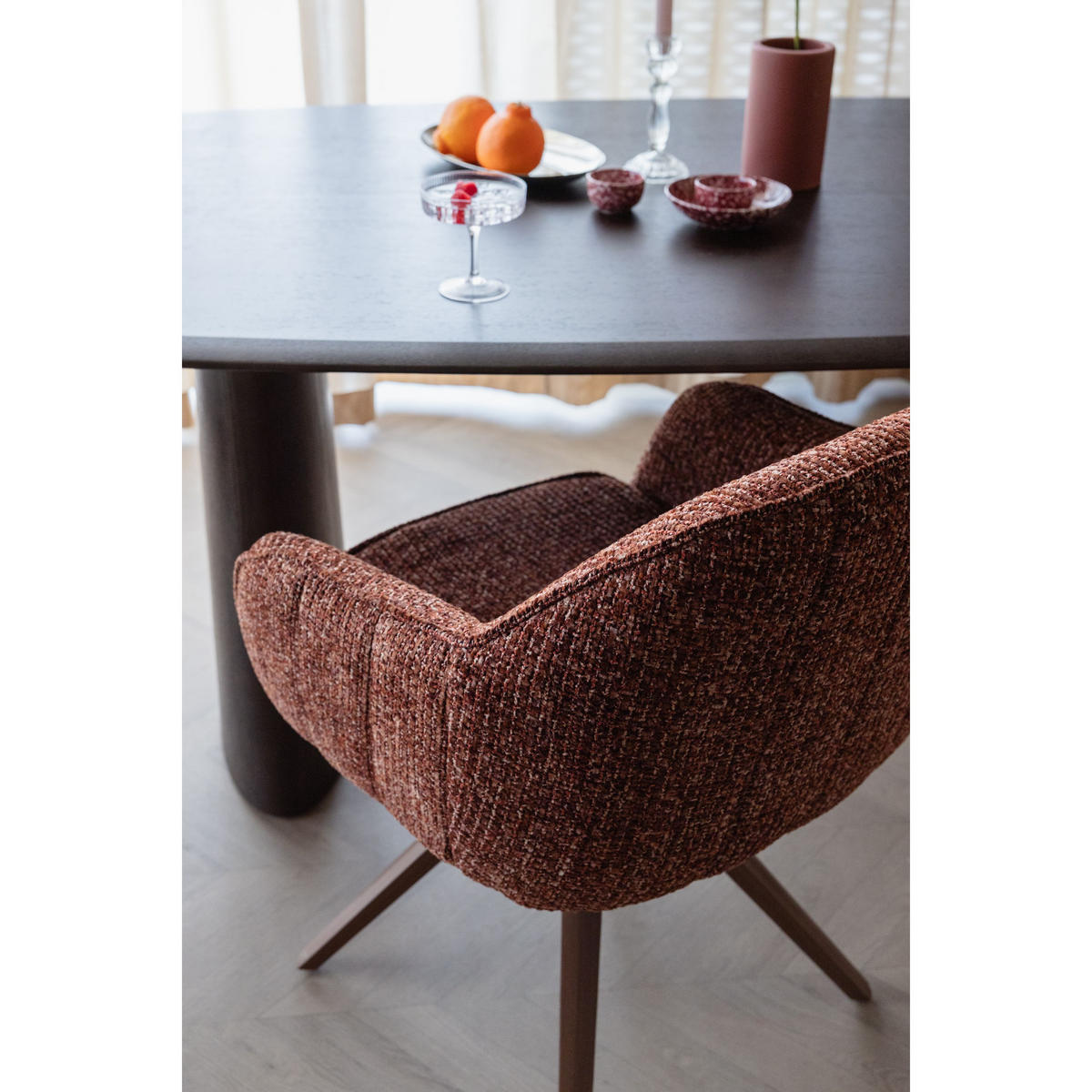 ESSZIMMERSTÜHLE Batoul Armleuning Terra/ Rood - 2 er Set - Rot, Kunststoff (61/82/62cm) - Housecraft Living