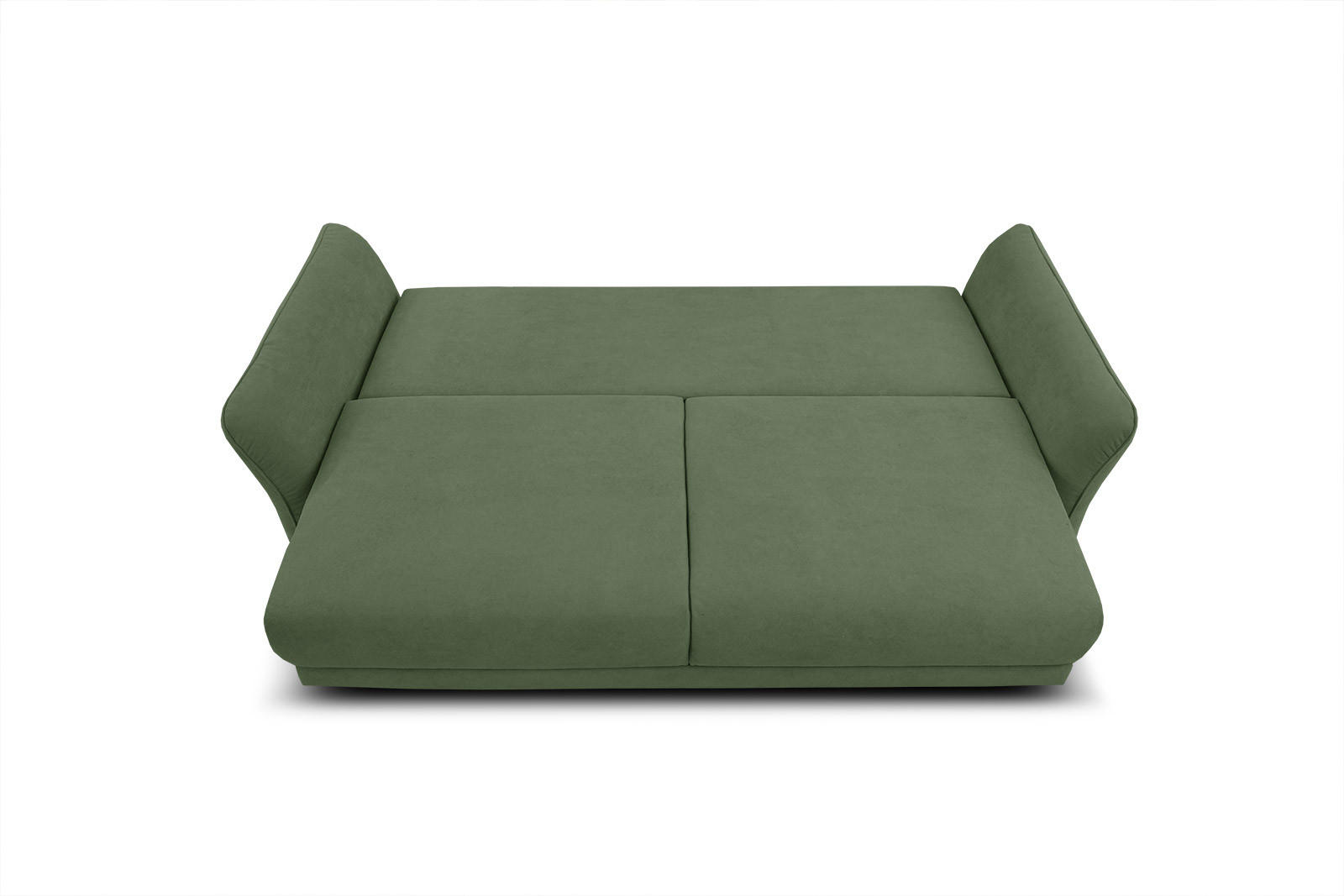 SOFA FIGARI 3-Sitzer mit Schlaffunktion, grün - Braun/Grün, Holz/Textil (232/90/107cm) - Courtois Laville