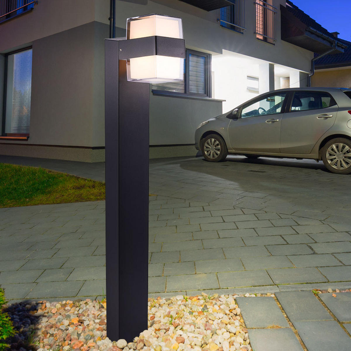 LED WEGELEUCHTE Kunststoff Anthrazit - Anthrazit, Kunststoff (15/9.5/75cm)