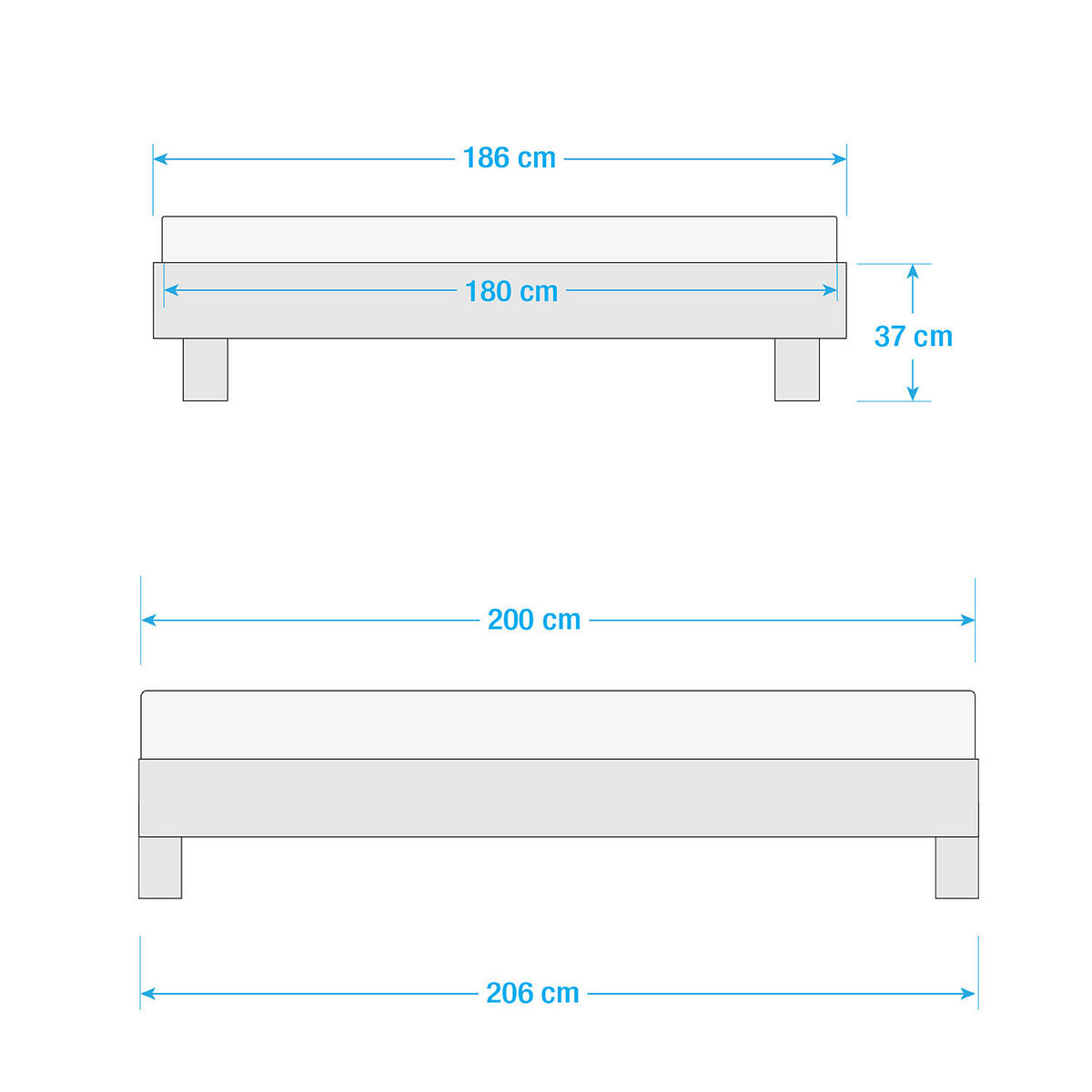 BETT - Massivholz - Kernbuche, Holz (180/200cm) - home24