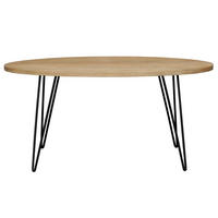 ESSTISCH Oval Massiv Mangoholz L160 VIBES - Naturfarben, Holz (160/90/76cm) - Miliboo