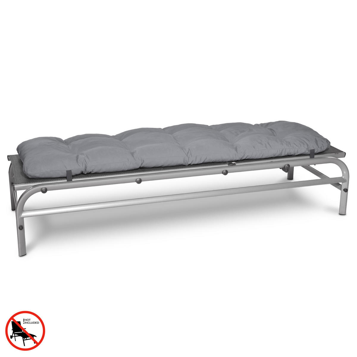 ROLLIEGENAUFLAGE Flair RL 190/60/8cm Hellgrau - Hellgrau, Textil (60/8/190cm) - Beautissu 