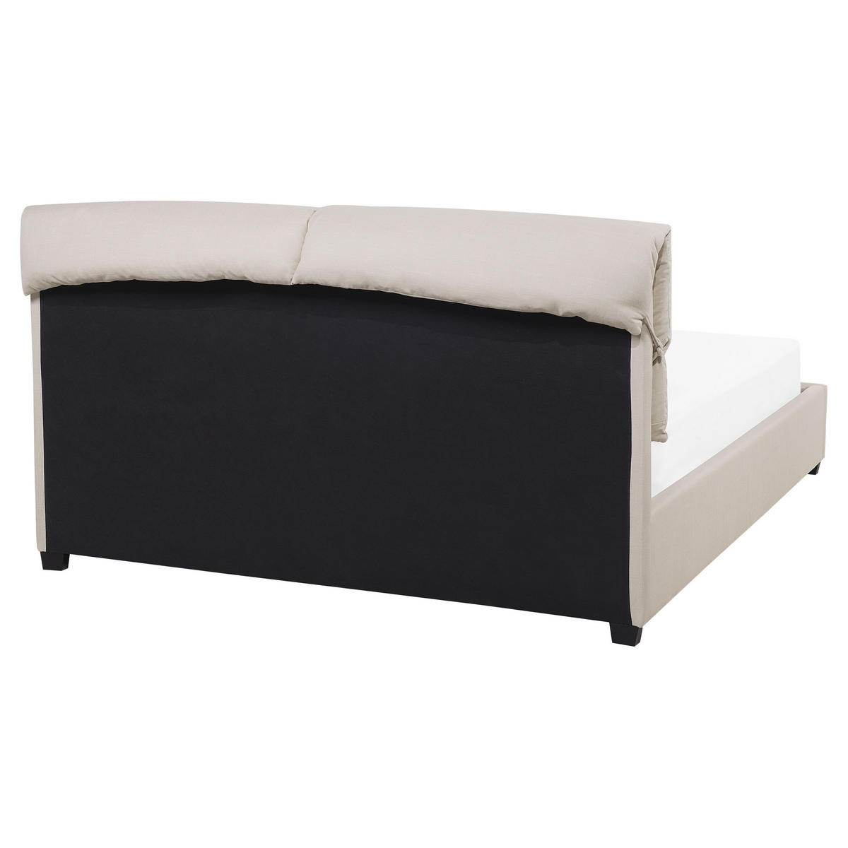 POLSTERBETT 160/200cm Helles Beige Belfort - Beige, Textil (160/200cm) - Beliani