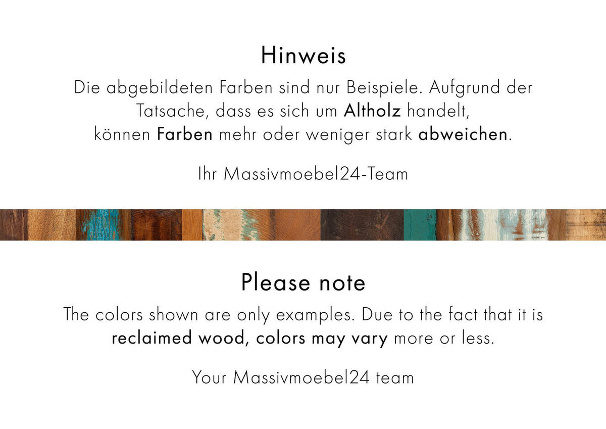 HOCKER Altholz 30x30x47 mehrfarbig lackiert INDUSTRIAL #03 - Multicolor, Holz (30/47/30cm) - Massivmoebel24