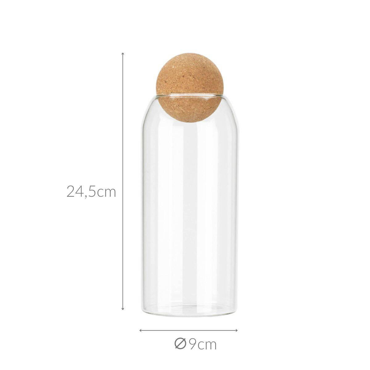 GLASBEHÄLTER Dekorativ - Transparent, Metall (9/24.5/9cm)