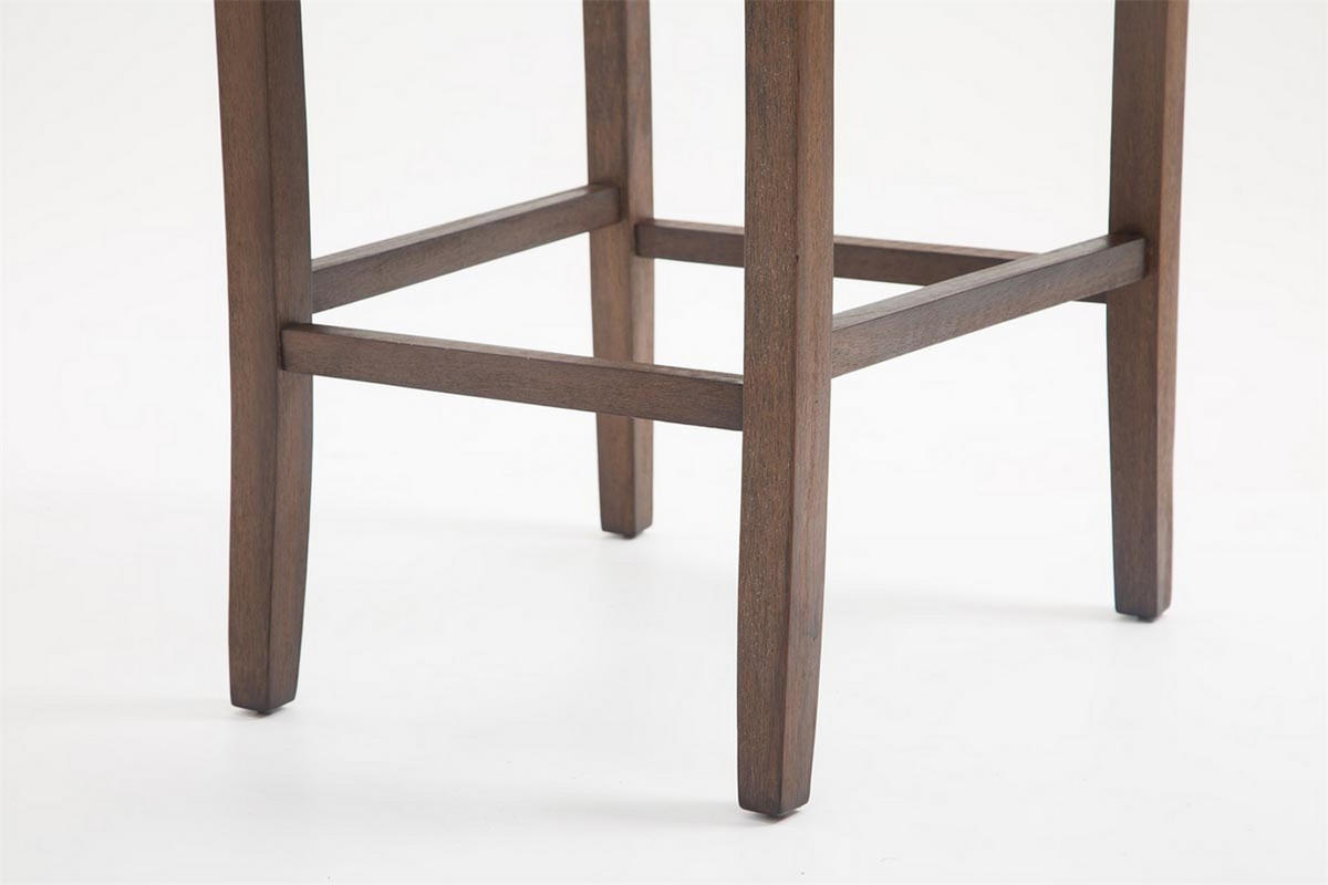 BARHOCKER Cassado, Gestell Antik-dunkel, Stoff Dunkelgrau - Dunkelgrau/Braun, Holz/Textil (56/100/51cm) - TPFLiving