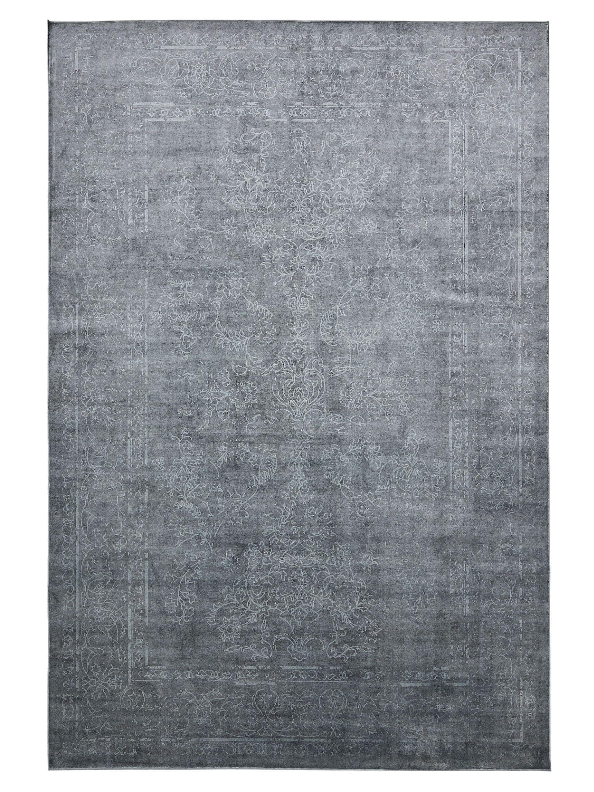 VINTAGE-TEPPICH Miray waschbar 120/170 cm - Creme/Grau, Kunststoff (120/170cm) - benuta Nest