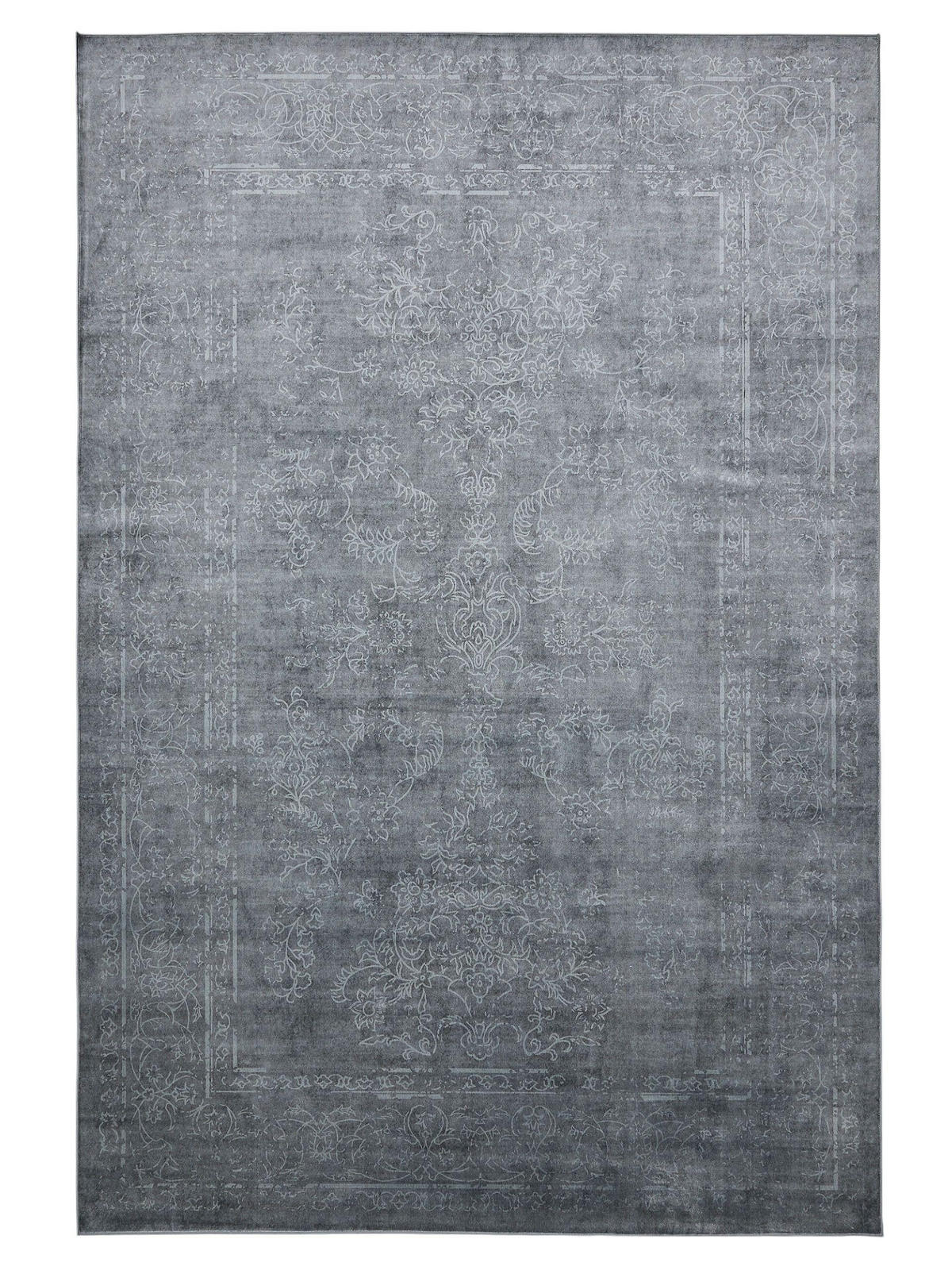 VINTAGE-TEPPICH Miray waschbar 200/300 cm - Creme/Grau, Kunststoff (200/300cm) - benuta Nest
