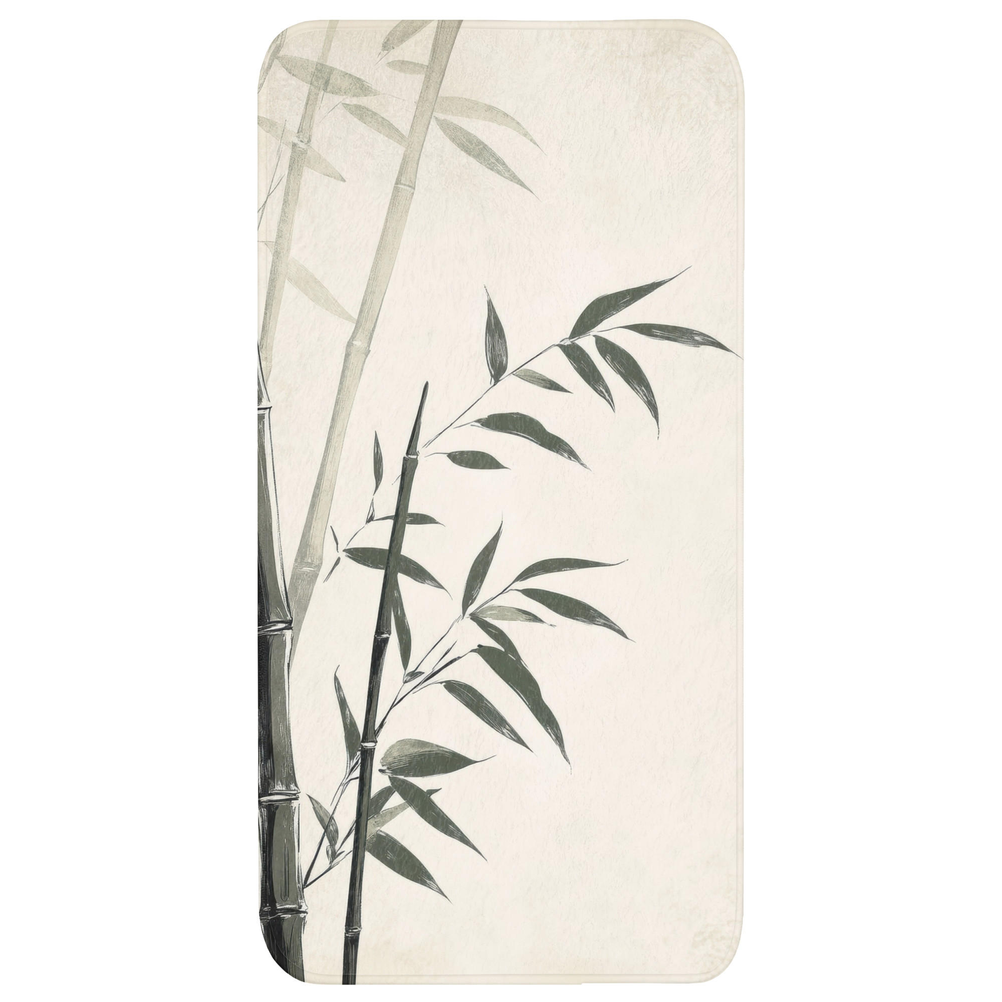 BADEMATTE Japandi - Bambus - Beige Badteppich 60x120 cm - Ecru, Kunststoff/Textil (60/120cm) - OnlyWow
