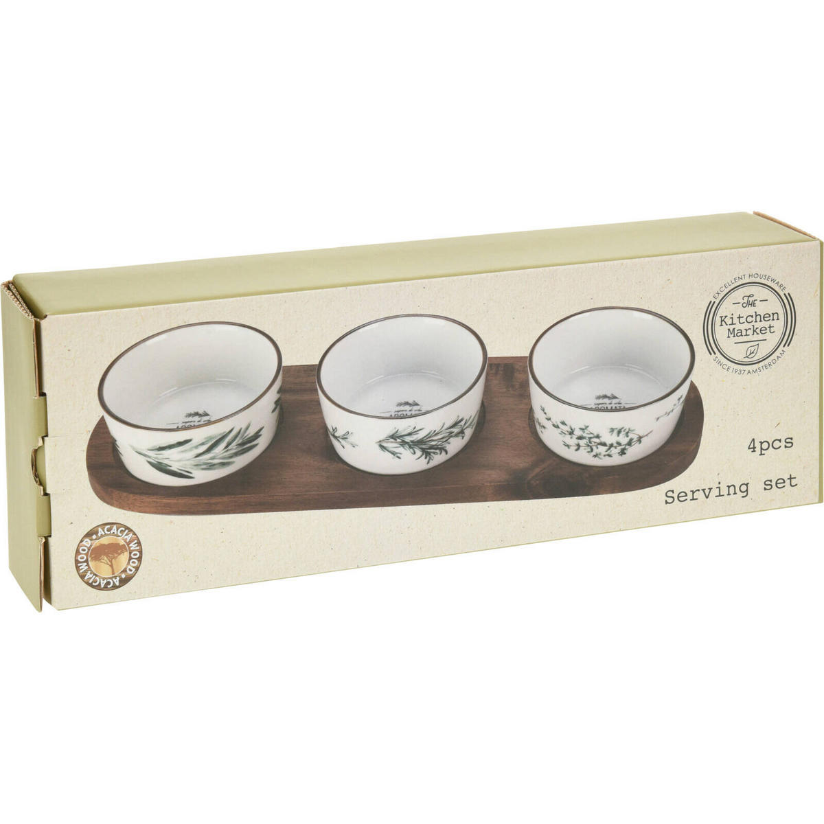 SERVIERSCHALEN 3er-Set - Braun, Holz (6/10.5/30cm) - Excellent Houseware