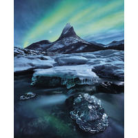 FOTOTAPETE Polarlicht 200 x 250 cm - Blau, Papier (200/250cm) - Sanders & Sanders