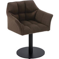 SESSEL Stoff braun - Schwarz/Braun, Textil/Metall (64/75/48cm) - CLP