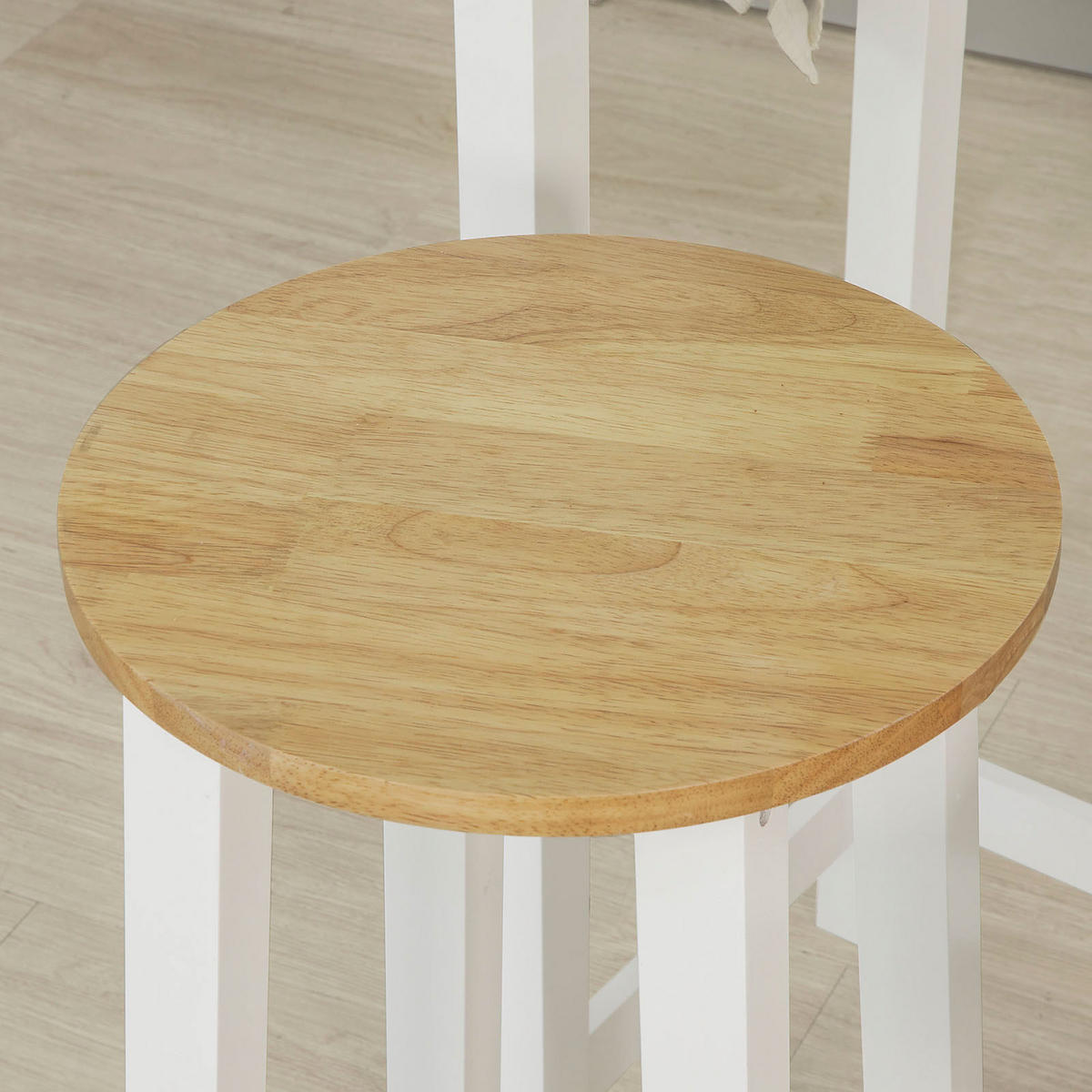 BARTISCH + 2 x BARHOCKER - Weiß, Holz/Holzwerkstoff (95/40/107cm) - SoBuy