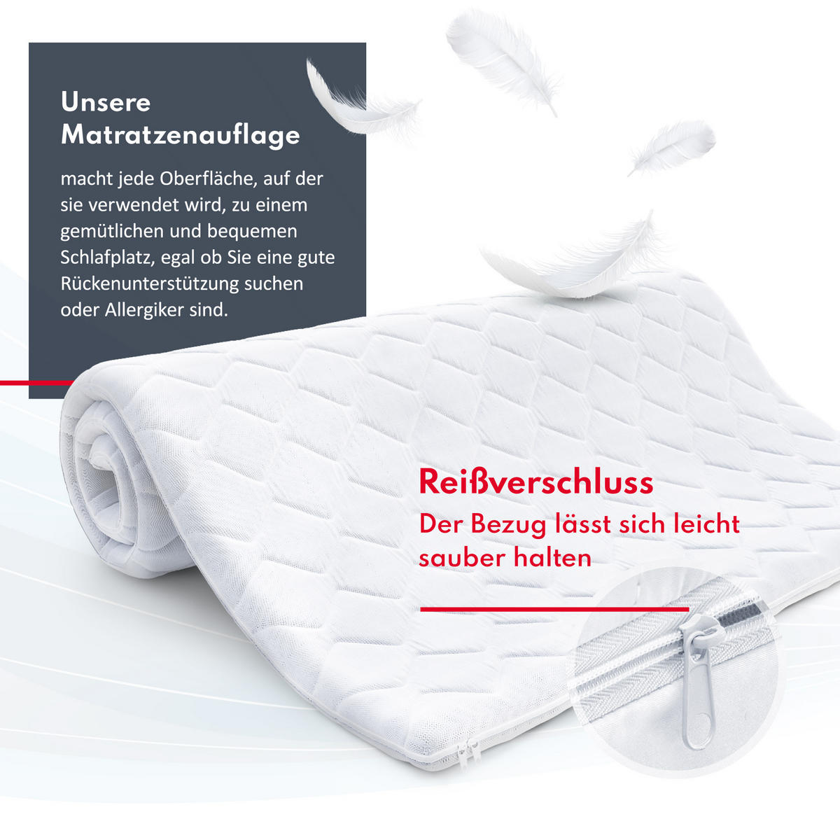 TOPPER Visco - Weiß, Textil (120/200cm) - FDM