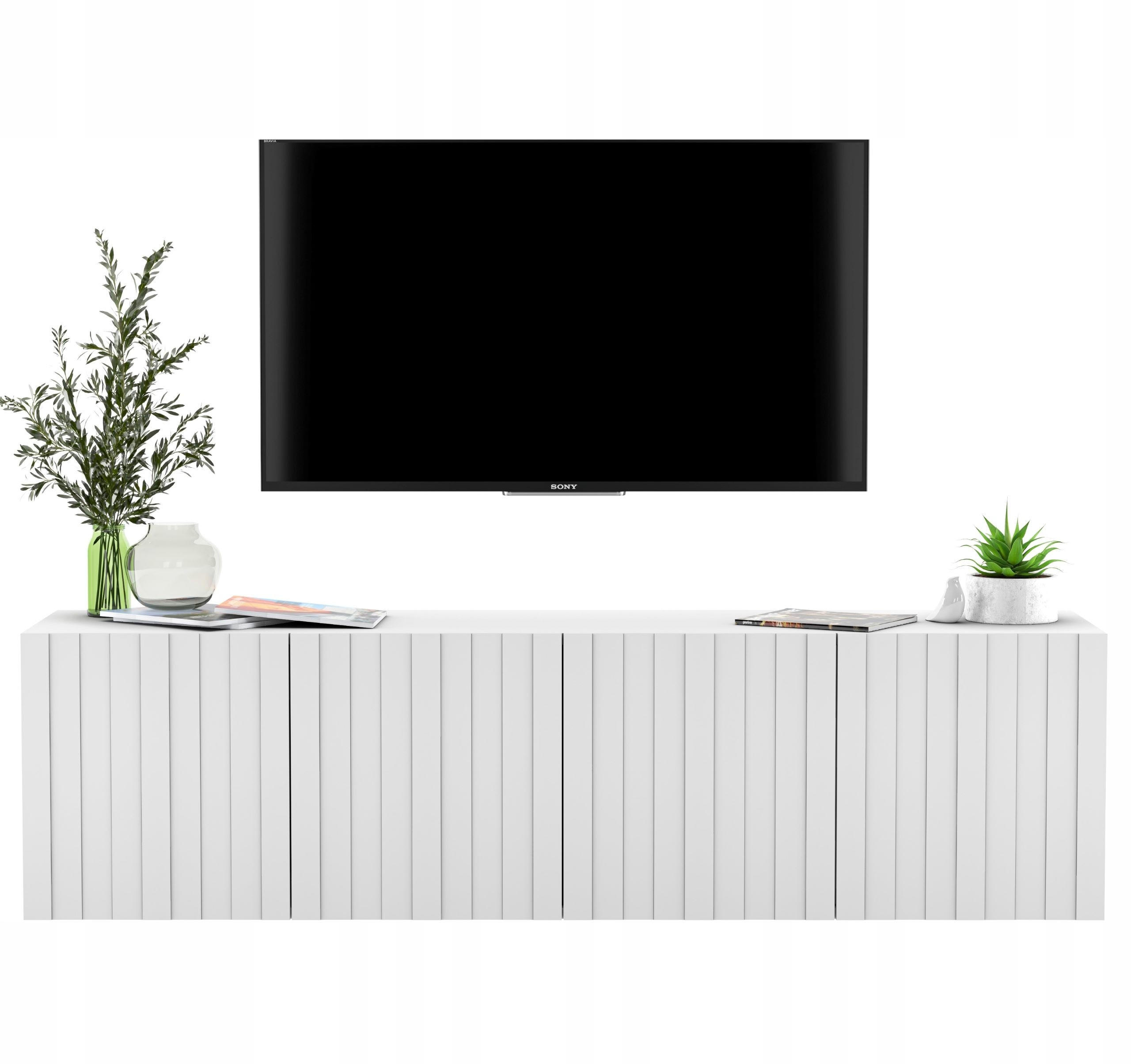 Meble Lindner Tv-Lowboard Weiß 150x37.5x36.5 cm