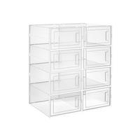 SCHUHBOX SCHUHORGANIZER 8ER-SET - Weiß, Kunststoff (23/33.3cm) - Hansiro