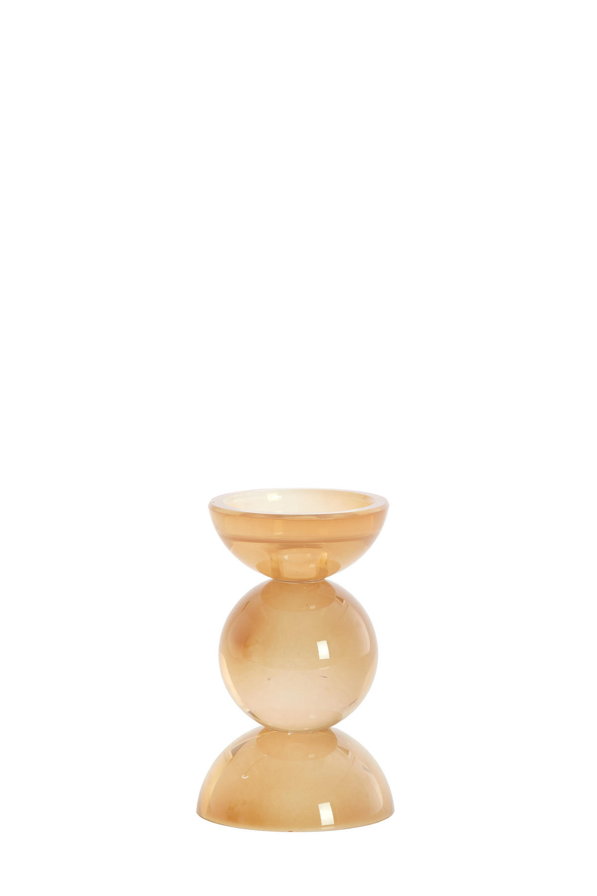 KERZENSTÄNDER Itinga - Orange - 9.5/9.5/15.5 cm - Orange, Glas (9.5/15.5/9.5cm) - Light & Living