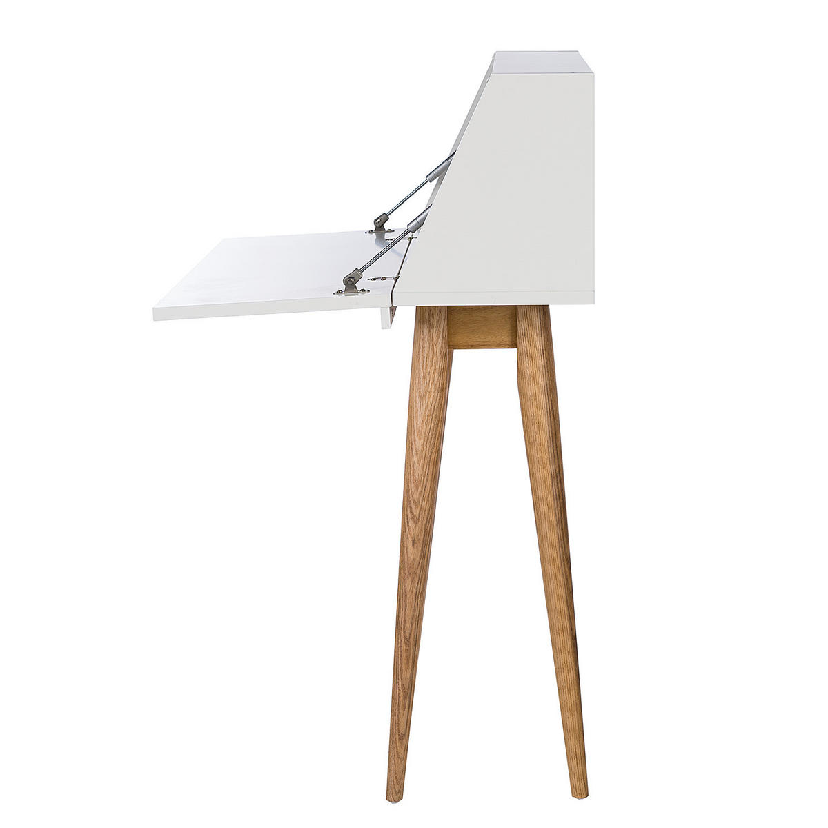 SEKRETÄR - Weiß - Eichefarben/Weiß, Holz/Holzwerkstoff (33/90/105cm) - home24