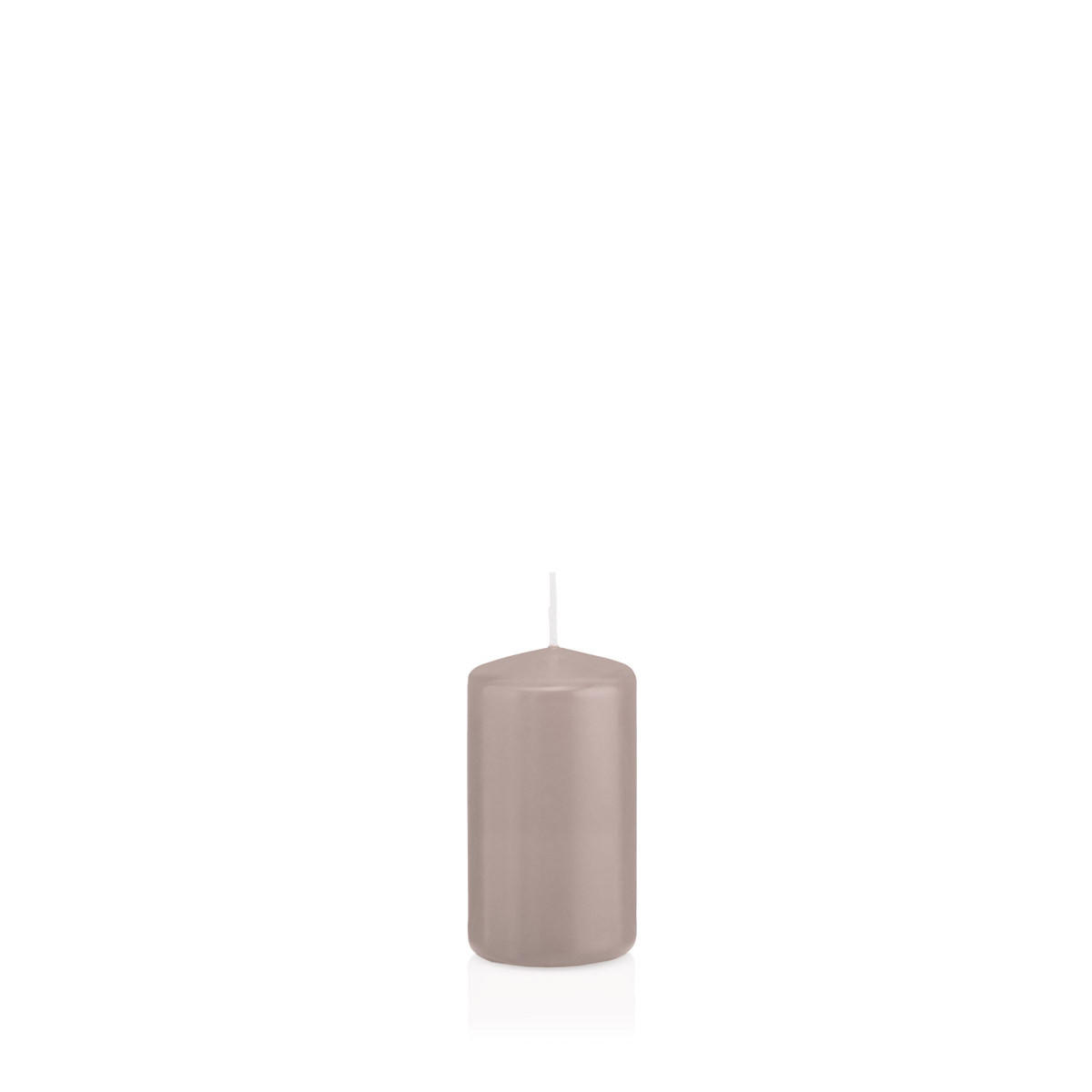 STUMPENKERZEN Silbergrau Ø 38 x 80 mm, 24 Stück - Silberfarben, Paraffin (4/8cm) - Wiedemann Kerzen